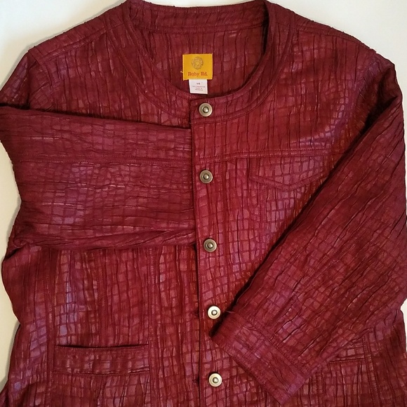 Ruby Rd Burgundy Jacket - Picture 5 of 5